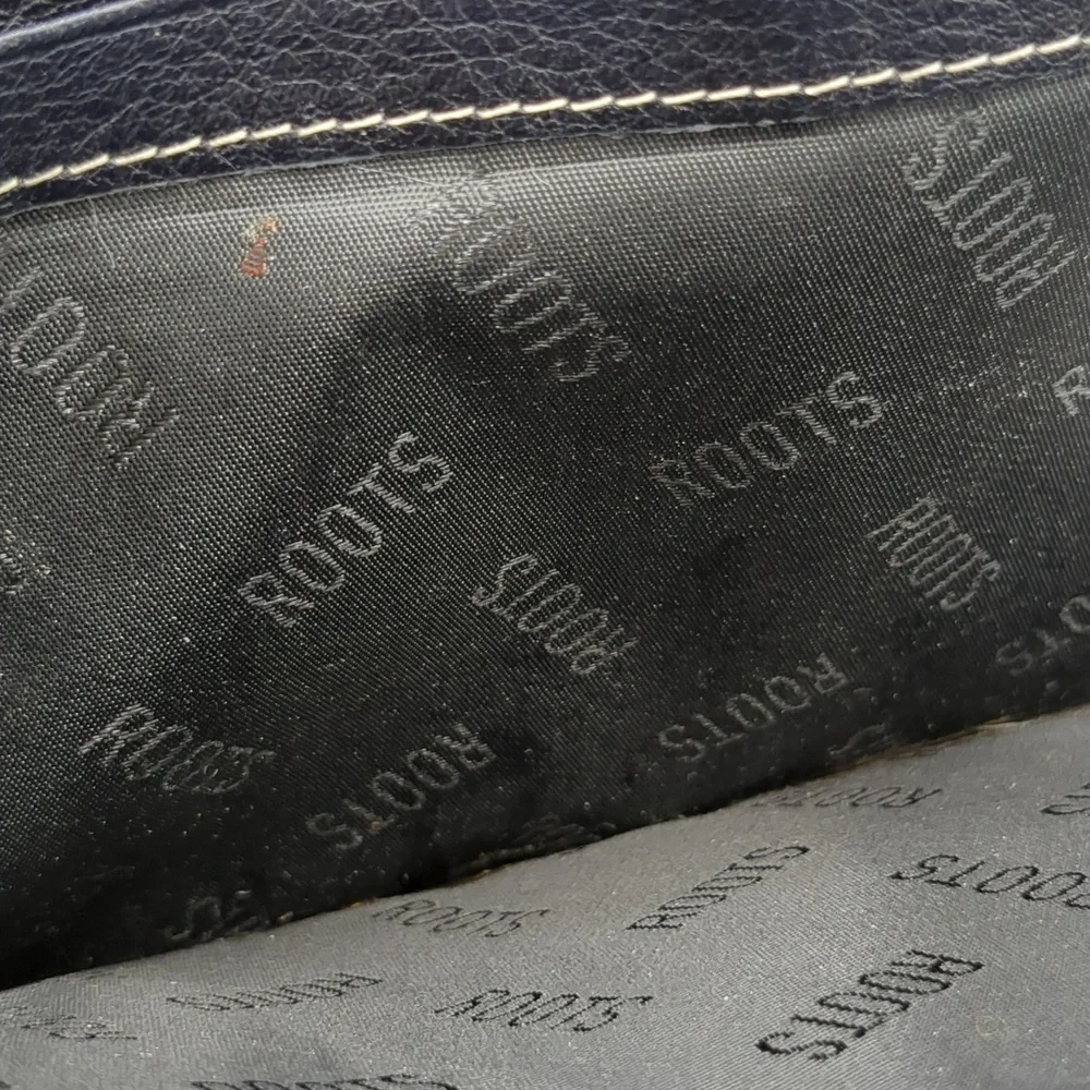 Roots Black Leather Wallet